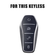 ABS พลาสติกแข็ง พวงกุญแจรถ เคสกุญสำหรับรถ BYD ATTO 3 / Dolphin / บีวายดี รถEV เคสกุญแจเหมาะสำหรับ BY