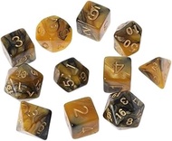 TX GIRL 11Pcs Digital Dice Sided Dices D4 D6 D8 D10 D12 D20 For RPG DND Set (Color : 3)