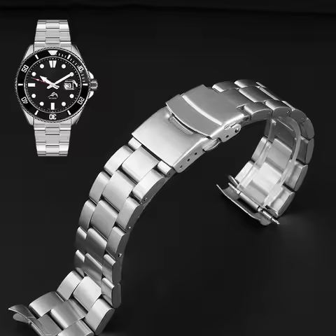 Diving Steel Metal Strap For Casio Duro Mdv107-1A MDV106-1A Watch Wristband stainless steel Bracelet