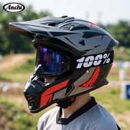 Unisex Full-Face Motorcycle Helmet with Goggles, All-Season Safety Certified, On-Road and Off-Road T