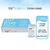 Thùng 48 hộp sữa tươi tiệt trùng  TH true MILK nguyên chất 110 ml (110 ml x 48)