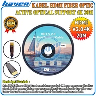 Active Fiber Optic HDMI Cable 20M V2.0 Support 4K UHD HDR 4K Fiber Optic HDMI Cable 20M FO HDMI Cabl