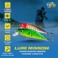 Minnow Fishing Bait 4.5cm 2.7G/ Minnow Lure SINKING MN099