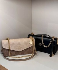 全新包郵蔻馳Coach Klare新款風琴信封包 經典老花 香港順豐配送