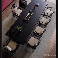 Tea Table Office Table Chair Living Room Combination Household Kung Fu Modern Table Simple Solid Woo