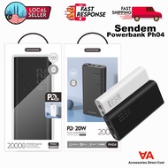 Sendem 22.5W Fast Charging PH04 20000mAh Capacity Fast Charging Power Bank With LED Display