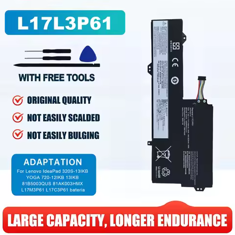 L17L3P61 L17C3P61 L17M3P61 11.58V 36WH Laptop Battery For Lenovo IdeaPad 320S-13IKB,Yoga 720-12IKB 3