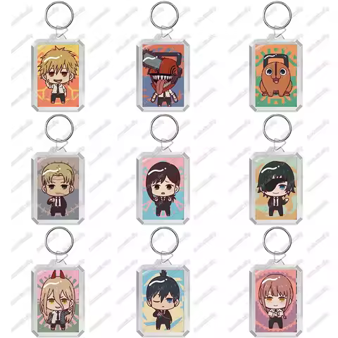 Anime Peripheral CSM Denji Pochita Reze Himeno Power Aki Hayakawa 5cm Acrylic KeyChain Custom Cartoo