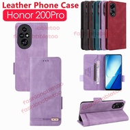 Flip Leather Phone Case For Honor 200 pro Lite Smart 200pro 200Lite 200Smart Honor200 pro Honor200pr