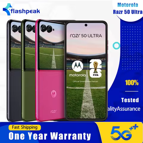 Original Motorola Razr 50 Ultra XT2451 5G Mobile Phone NFC 12GB+256GB 165Hz 6.9‘’ Foldable LTPO AMOL