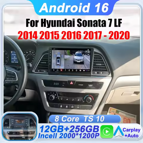 2Din Carplay Android 16 Car Radio Player For Hyundai Sonata 7 LF 2014 2015 2016 2017 - 2020 GPS Navi