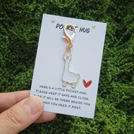 1pc Fun White Alpaca Keychain