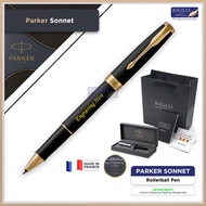 Parker Sonnet Rollerball Pen - Matte Black Gold Trim (with Black - Medium (M) Refill) / {ORIGINAL} / [KSGILLS Pen Gifts]