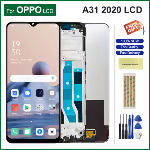 6.5'' Display Screen for Oppo A31 CPH2015 CPH2073 Lcd Display Digital Touch Screen with Frame for Op