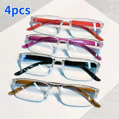 4 Pack Reading Glasses Blue Light Blocking Mix Color Reading Glasses for Women Presbyopic Correction