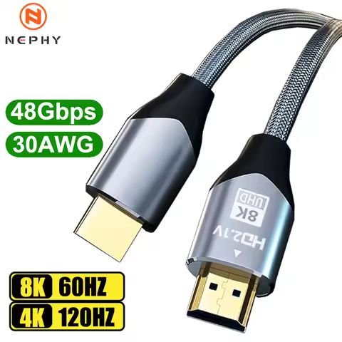8K 60HZ 4K 120HZ HDMI 2.1 Cable TV Laptop PS 4 5 Xbox S X High Speed Dolby Vision eARC HDR HDCP 1m 2