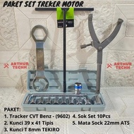 CVT Treker Package 39 41 mm Key + Socket Set + Tekiro 8mm T-Wrench for All Automatic Motorcycles Und