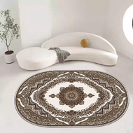 [New Product13Style]Persian Ethnic Style Living Room Large Carpet | Oval Non-Slip Sofa Coffee Table 