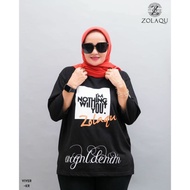 baju atasan terlaris OVERSIZE ZOLAQU ORIGINAL HITAM(VIVER) kaos wanita