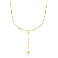 Nathalias NY สร้อยคอทองคำแท้ 14K สไตล์โรซารี พร้อมจี้กางเขน Rosary Chain Necklace พรีออเดอร์ 10-12 ว