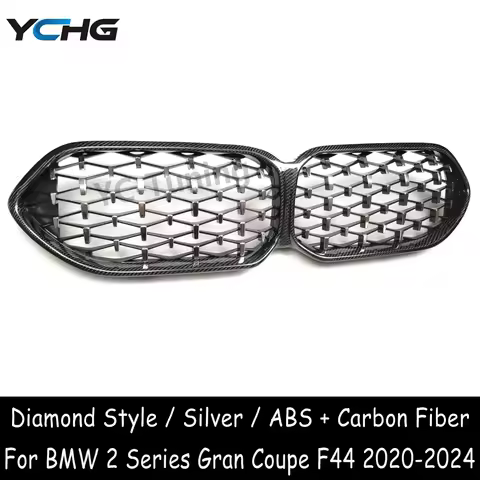 F44 ABS Carbon Fiber Diamond Style Front Grille for BMW 2 Series Gran Coupe F44 M235i 216i 218i 220i