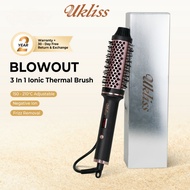 Ukliss Hair Styler 3 In 1 Thermal Brush/Curling/Straightener