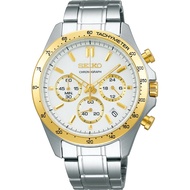 Seiko Mens SBTR024 (SEIKO SELECTION) Round Watch Silver multi-hand Analog  Metal Band Mens