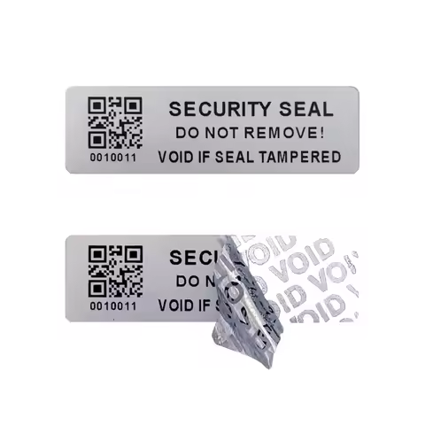 50x15mm QR Code Sticker, void Tamper Evident, Authentic Security Label, Unique number，Customized