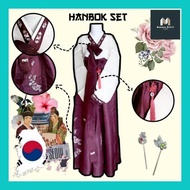 MAULA** BAJU ADAT KOREA / HANBOK/ CHIMA/ JEOGGORI DWIKKOJI NORIGAE TASSEL/ HANBOK SET/ AKSESORIS HAN