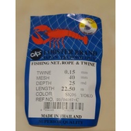 Pukat Ikan 5A/ Pukat Puyu Sepat 40mm Jaring Tangsi 0.15 Siap Diguna (Batu Timah Keping)