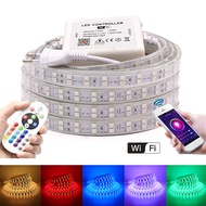 ไฟเส้น LED Strip ชุดไฟเส้นRGB ไฟท่อ รุ่น5050 220V กันน้ำ ไฟเส้น ควบคุมด้วยรีโ（บลูทู ธ/WiFi）ควบคุม คว