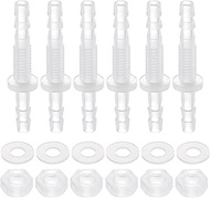 QUARKZMAN Pack of 6 Plastic Hose Barb Fittings 5/32 Inch x 5/32 Inch (4 mm x 4 mm) Bulkhead Adapter