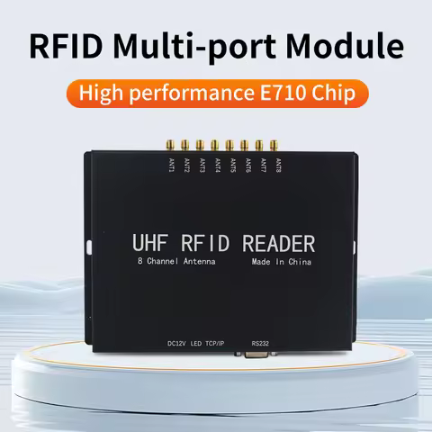 UHF Fix Reader 8port Long Range RFID Reader EPC Gen2 UHF Card Reader Free SDK and demo RFID Access R