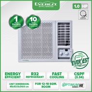 EVEREST 1.0HP Non Inverter Window Type Manual Aircon/ Fast Cooling/ Healthy Air Filter/ 12-18 sqm