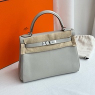 大全配🈶21年購證❤️ 愛馬仕 #kelly28 #珍珠灰 #銀釦 #凱莉28 K28
