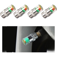 4 PCS Tire Pressure Monitor Valve Stem Caps, 2.4Bar 36PSI Car Tire Pressure Monitor Sensor Indicator