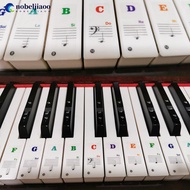 NOBELJIAOO 88/61 Key Piano Colorful Stickers Transparent Detachable Music Decal Notes Notation Stick
