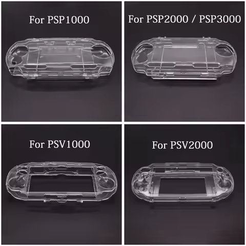 Clear Crystal Protective Case Hard Shell for PS Vita PSV 1000 2000 PSP Go Transparent Protection Cov