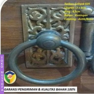 Gebyok Handle Pintu Rumah Kupu Tarung Kuningan Antik Asli 029 juwana