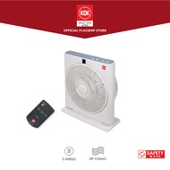 KDK SD30H Box Fan with Remote Control, 3-Speed and Electronic Timer