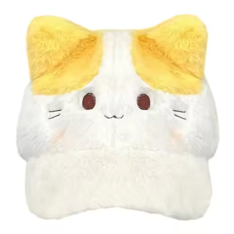 Cute Masyumaro Fluffy Fuwa Nyanko Cat Kids Girls Plush Hat Winter Warm Flat Cap for Women