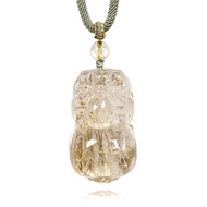 【正佳珠寶】金鈦晶 頂級金錢貔貅 26.6g 金鈦晶吊墜