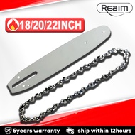 REAIM 18/20/22 Inch Chainsaw Saws Chain 325-72DL 76DL 86DL Blade & Chain Replacement Saw Parts