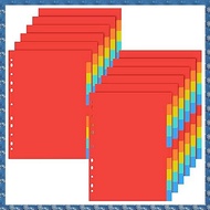 (WUSG) 3 Ring Binder Dividers with Tabs Letter Size Notebook Dividers 5 Colors Plastic Dividers Bind