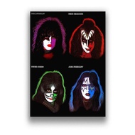 30x40cm with Frame Kiss Band Poster Wall Art Canvas Painting Posters and Prints Wall Picture Room De