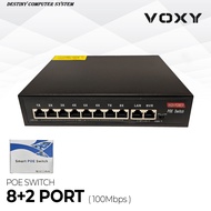 POE Switch 100Mbps 8Port 8+2
