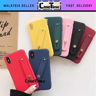 Huawei Nova 2i 2 lite 3i 4e 5T 7i 7 se Y9 prime Honor 9x 20 candy colour silicon soft case with grip stripe phone holder stand casing cover fon sarung 手机壳
