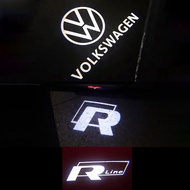 2Pcs Car Logo Door Light Auto Courtesy Lamp LED Fit For VW Volkswagen Passat B6 B7 Arteon Touareg To