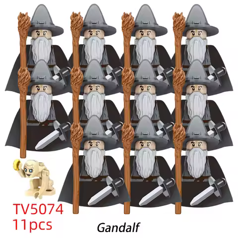 11pcs TV6410 MOC Medieval Knight Soldier Bricks Warrior Orc Armor Helmet Shield Mini Action Figures 