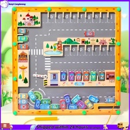 CODPuzzle Magnetic Maze Montessori Early Education Toys Wooden Magnetic Letters Simulation Parking L